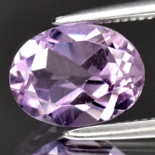 1.28ct 8x6mm Oval VS Natural Unheated Purple Amethyst Gemstone Africa Carousel 1