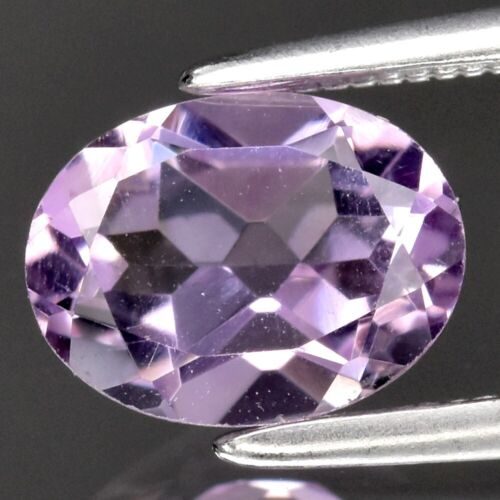 1.17ct 8x6mm Oval VS Natural Unheated Purple Amethyst Gemstone Africa Carousel 1