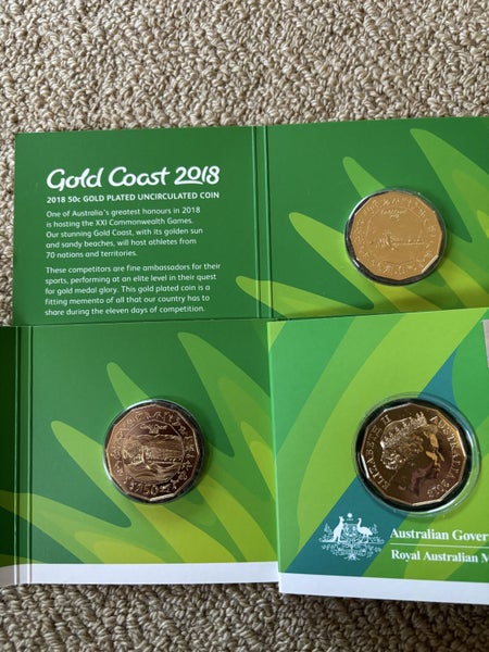 Gold Coast 2018 Gold Plated 50 cent piece Carousel 1
