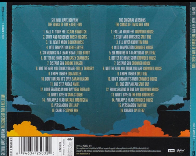She Will Have Her Way: The Songs Of Time & Neil Finn 2CD Carousel 2