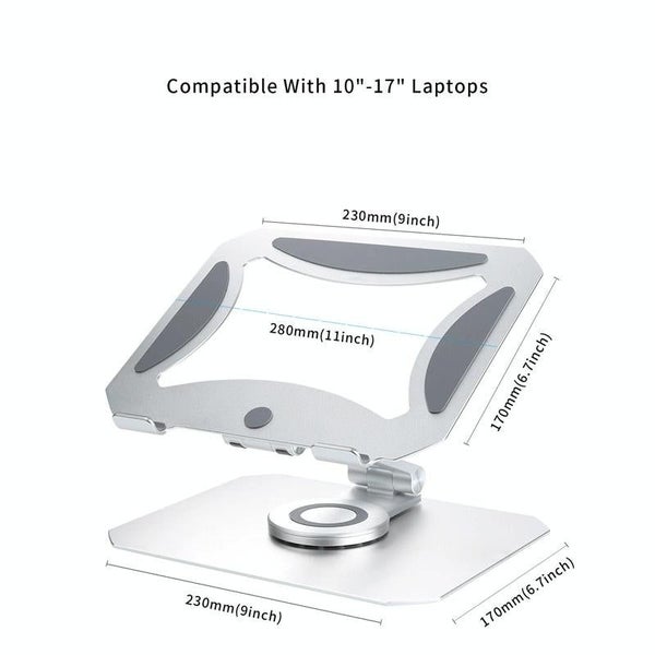 360 Degree Rotating Aluminium Laptop Stand For Heat Dissipation And Stability Carousel 2