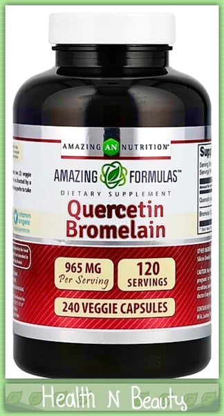 QUERCETIN BROMELAIN 965 MG per SERVING, 240 VCAPS - E0228 Carousel 1