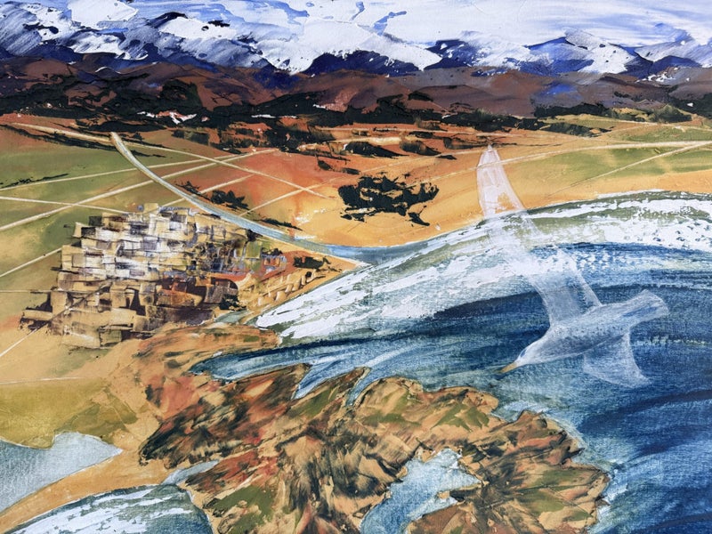 Acrylic Painting of Banks Peninsula by Janie Porter Carousel 2