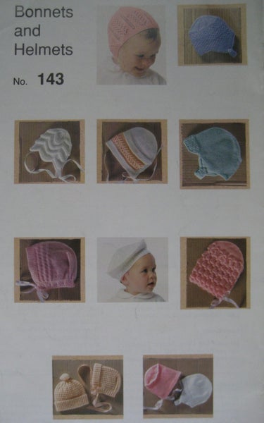 BABY KNITTING PATTERN Helmet Bonnet Beret Hat Carousel 2