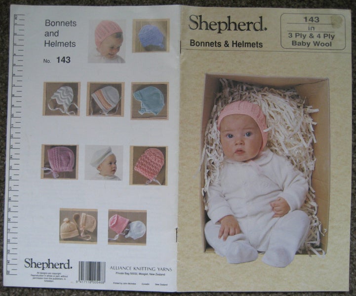 BABY KNITTING PATTERN Helmet Bonnet Beret Hat Carousel 1