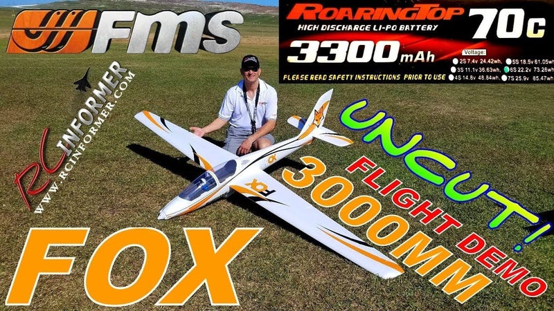 FMS Fox 3000mm Aerobatic EP Glider PNP (FMM107P) Carousel 3
