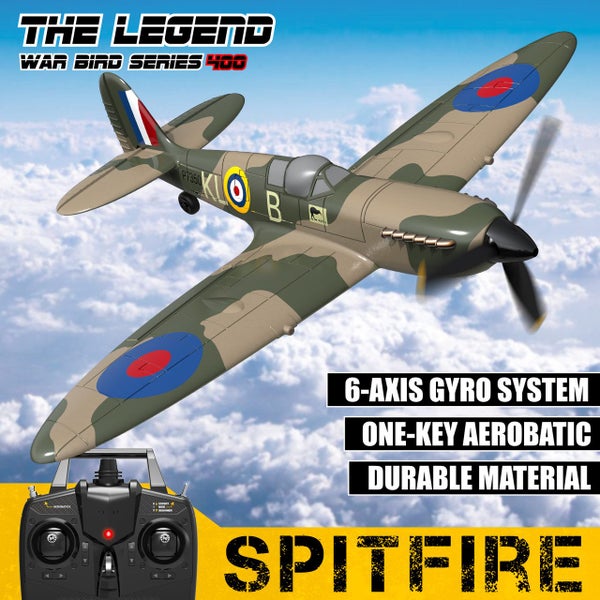 Volantex RC Spitfire with Xpilot One Key Aerobatic Stabilization System Perfe... Carousel 2
