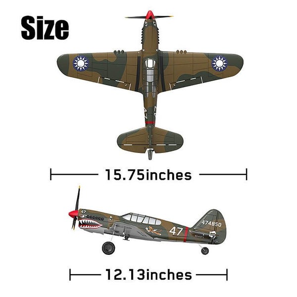 Volantex RC P40 Warhawk 400mm with Xpilot One Key Aerobatic Stabilization Sys... Carousel 2