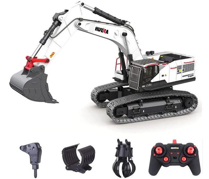 Huina RC Excavator 1594 . 1/14th Scale. Alloy and Steel version, RTR Carousel 1