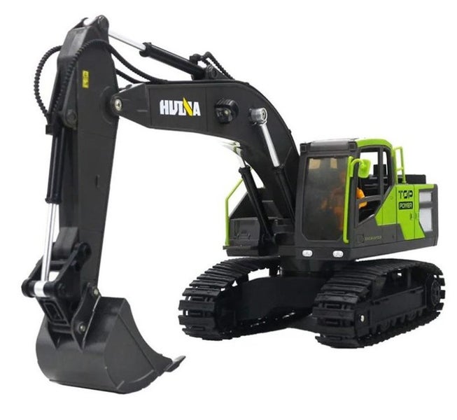 HUINA 1661 1/18 RC EXCAVATOR GREEN/GREY Carousel 1