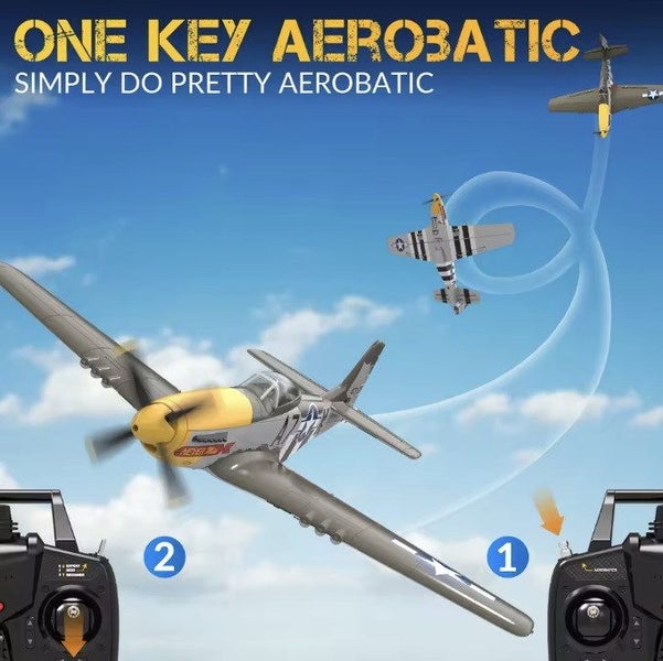 Volantex P51D Mustang 2.4G 500MM Wingspan EPP Foam RC plane One Key Aerobatic... Carousel 7