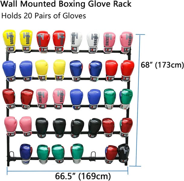 Glove Storage Rack Gym Boxing Glove Holder Metal Wall Mount Glove Rack Hanging Carousel 7