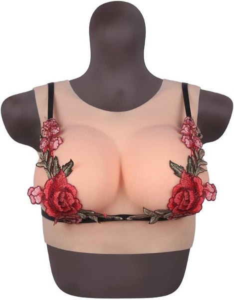 Silicone Breasts Form Prosthesis - Crossdressing Low-Collar Breastplates with E Carousel 1