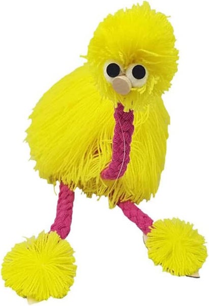 Fun Wooden Ostrich Puppet Stuffed Ostrich Form Doll Muppets Puppet Line Doll Pa Carousel 1