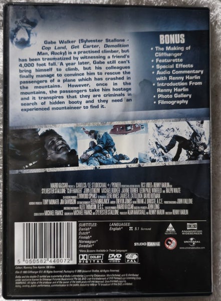 CLIFFHANGER STALLONE MOVIE DVD Carousel 2