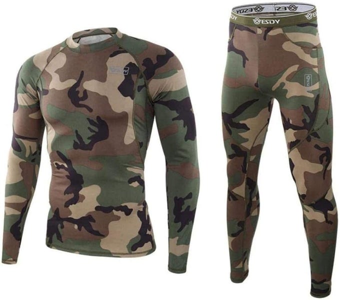 mens base layer tops,Men's Fleece Thermal Underwear Top Cold Weather Compressi Carousel 1