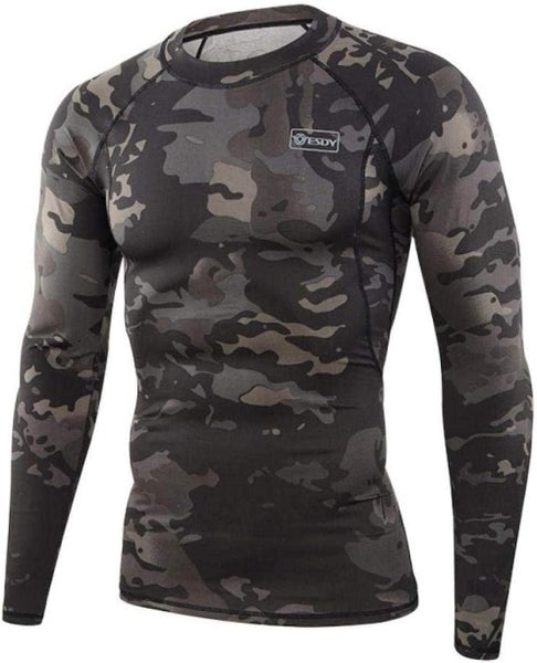 mens base layer tops,Men's Fleece Thermal Underwear Top Cold Weather Compressi Carousel 2