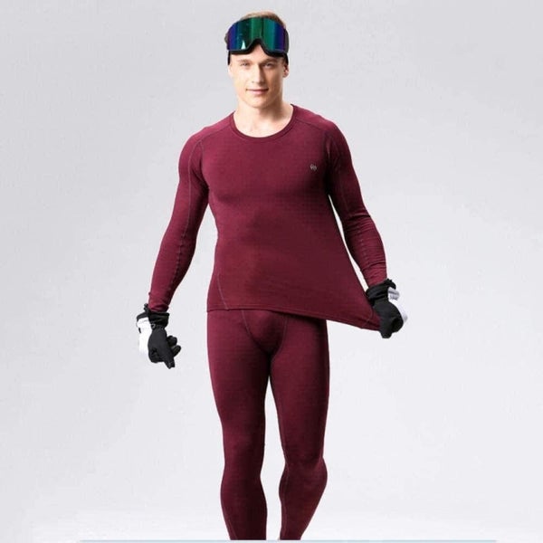 mens base layer tops,Men's Fleece Thermal Underwear Top Cold Weather Compressi Carousel 2