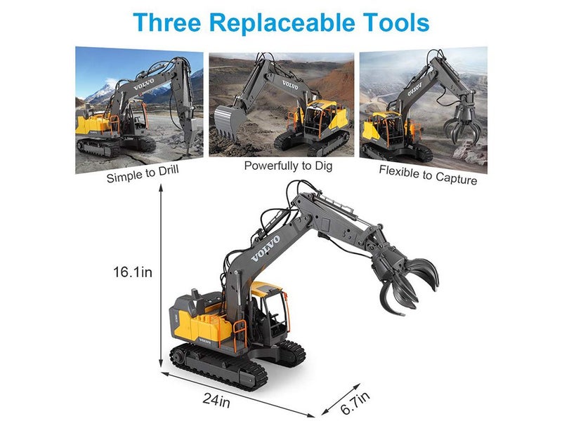 1/16 3-in-1 RC Excavator - 17CH 2.4G w/Sound & Lights - NZ Stock Carousel 2
