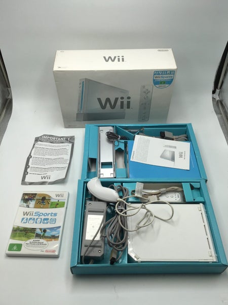 * White Nintendo Wii Console w/ Wii Sports Bundle BOXED * Carousel 1