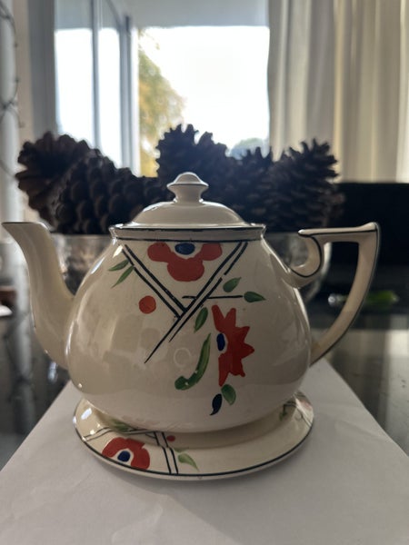 Art Deco large Tea Pot with its own Stand! Carousel 2
