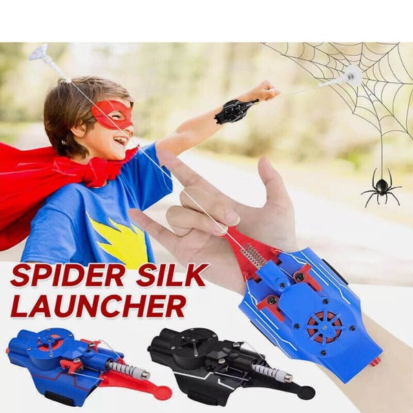 1set Web Shooter Launcher String Toy Electric Reel In Spider Web Shooters Boy... Carousel 1