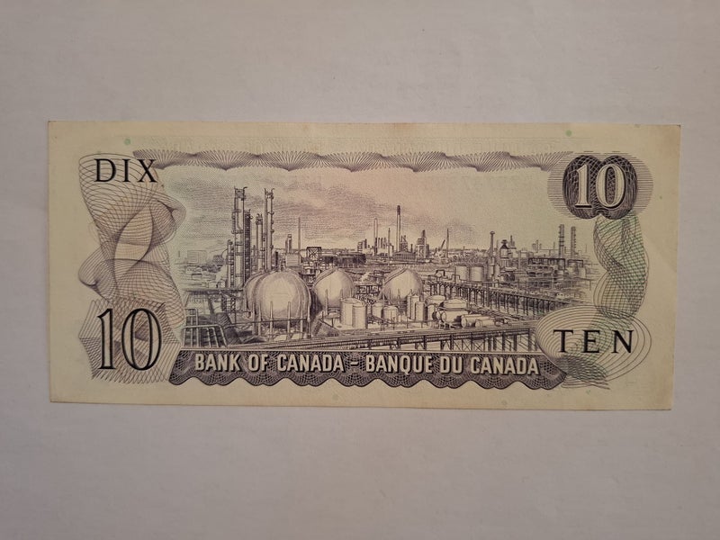 Canada $10 1971 Lawson Bouey EF-AU (crisp, 1 corner fold) Carousel 2
