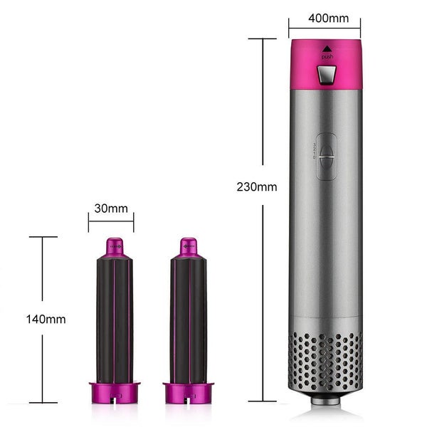 Elosung Pink 5 In 1 Hot Air Styler Automatic Hair Curling Straightening Brush Wi Carousel 2
