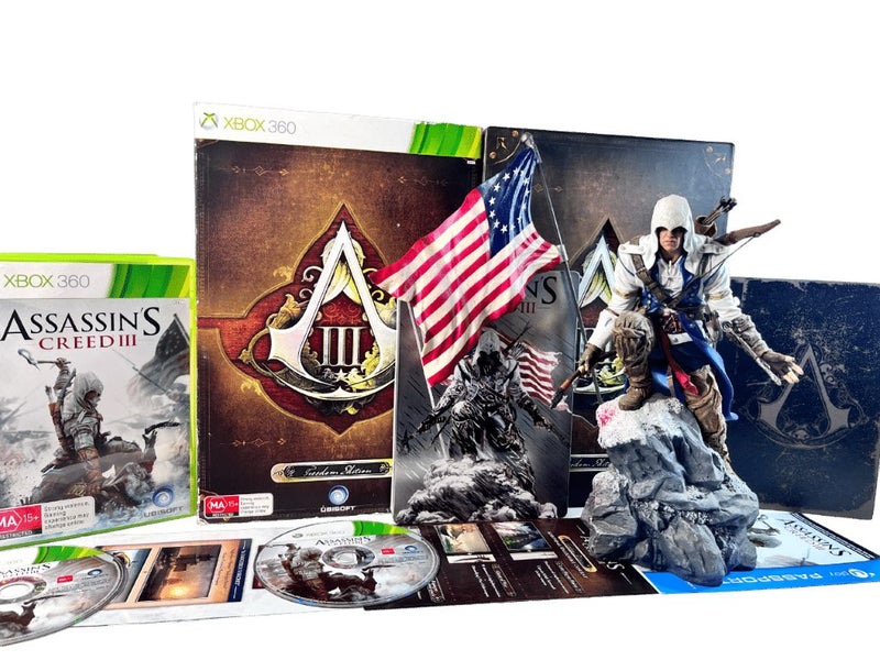 ASSASSIN'S CREED III (Assassins Creed 3) XBox 360 *BOXED STATUE EDITION* Carousel 1