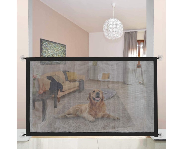 Retractable Baby Gate,Mesh Baby Gate or Mesh Dog Gate, Child Safety Gate fo Carousel 4