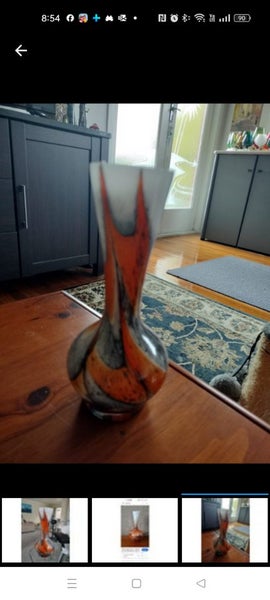 Vintage Empoli Florence Italy Opaline Marbled Glass Vase62863238375937112