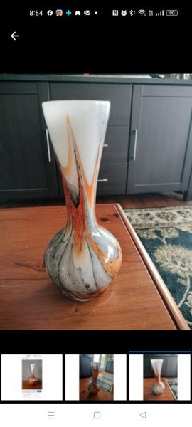 Vintage Empoli Florence Italy Opaline Marbled Glass Vase62863238375937113