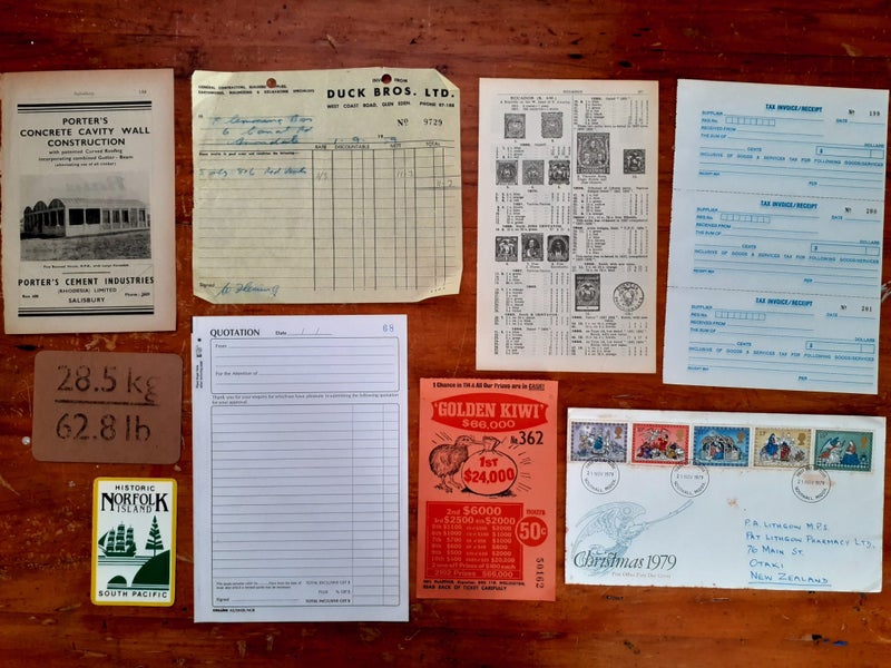 Authentic Vintage Mixed Ephemera, invoices, postal, cards etc for junk journals Carousel 2