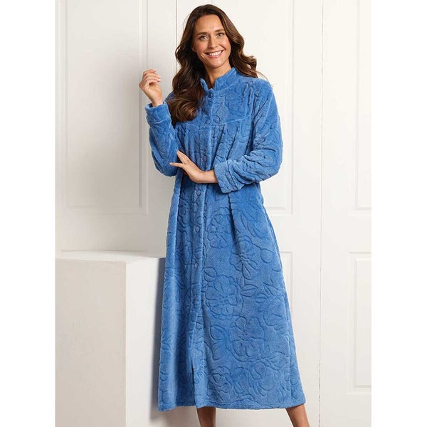 Plush Fleece Gown - Size M (14-16) - Bay Blue + Free Gift Carousel 1