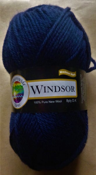 KNITTING WOOL 8PLY DK 50gm BALL NAVY Carousel 1
