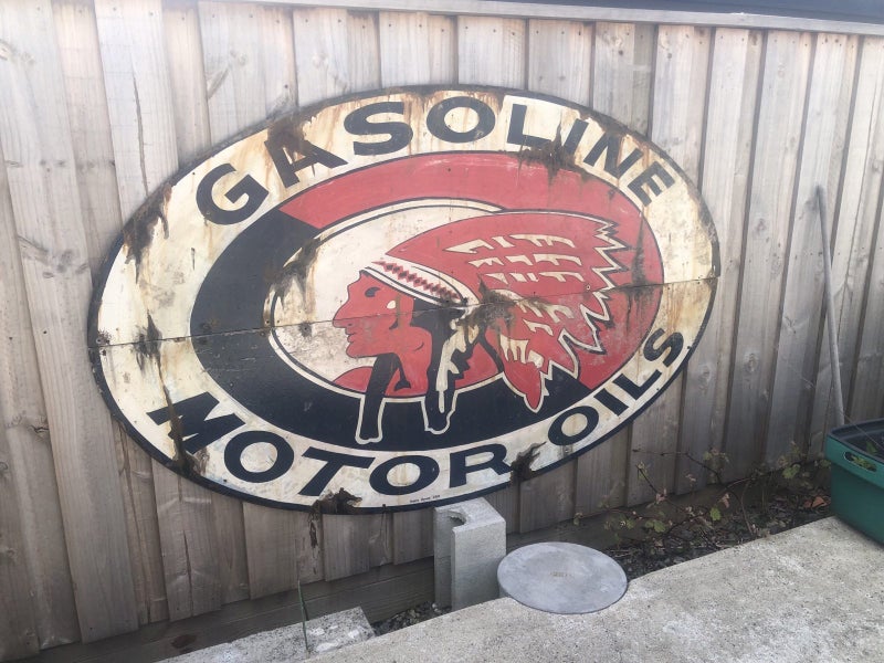 Very Large Gasoline Motor Oils Sign Carousel 2