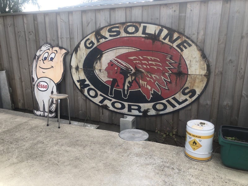 Very Large Gasoline Motor Oils Sign Carousel 1