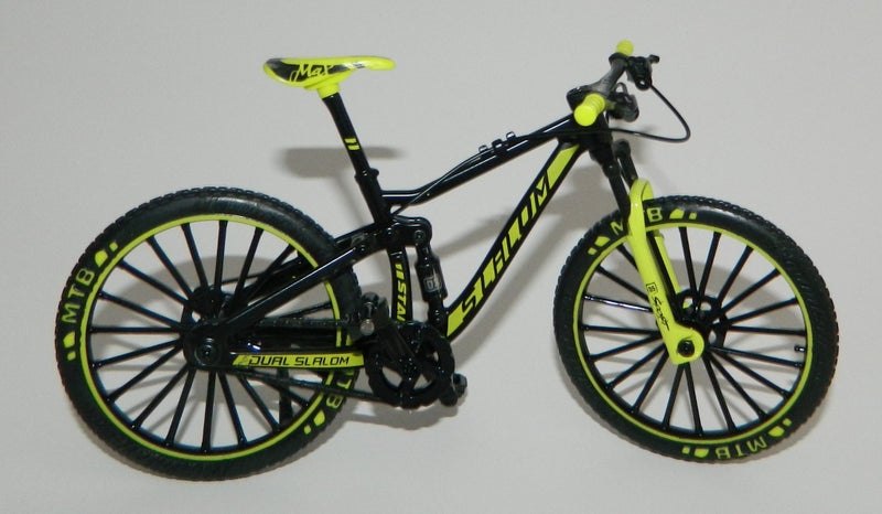 Model Diecast Alloy Dual Suspension Mountain Bike - Yellow Carousel 8