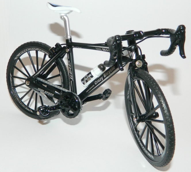 Model Diecast Alloy 1:10 Road Bike - Black Carousel 1