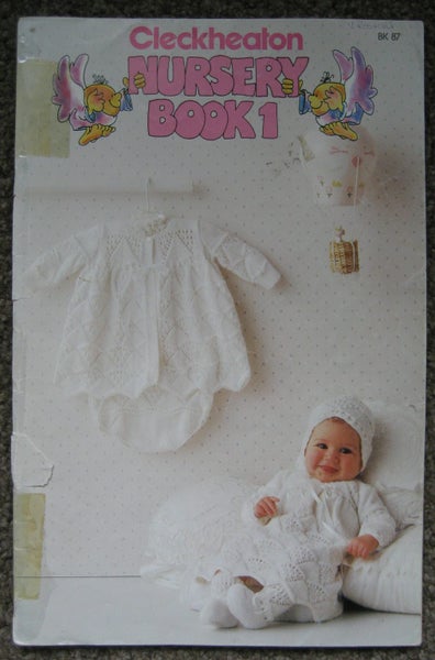 CLECKHEATON NURSERY BABY Knitting PATTERNS Cardigans Dress Jumpers Carousel 1