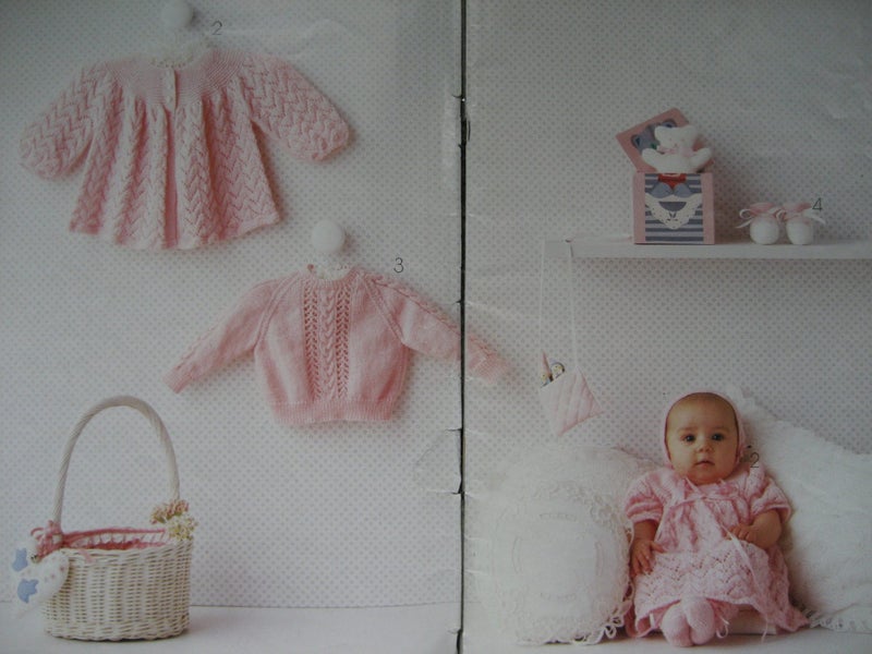 CLECKHEATON NURSERY BABY Knitting PATTERNS Cardigans Dress Jumpers Carousel 2