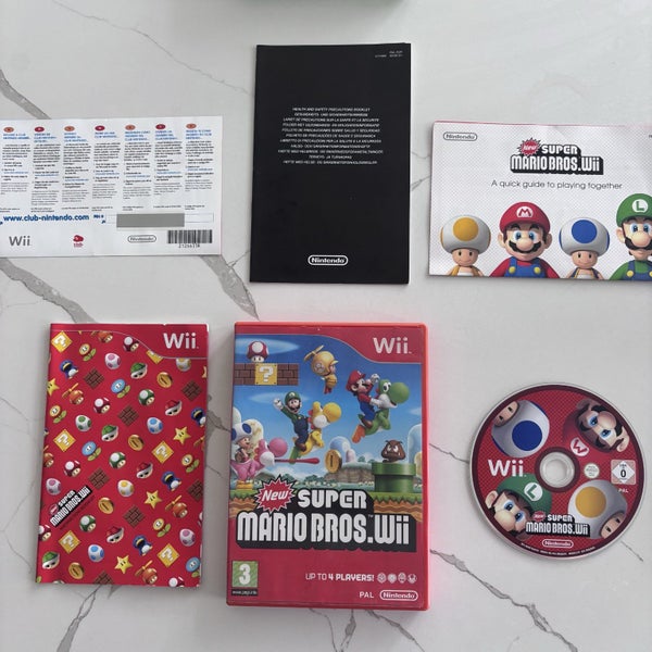 Wii - New Super Mario Bros - CIB - Unscratched Code / Mint Carousel 1