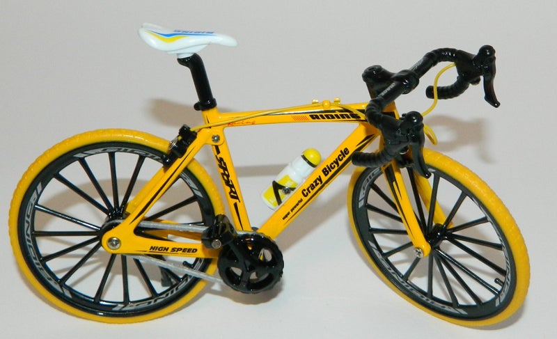 Model Diecast Alloy 1:10 Road Bike - Yellow Carousel 1