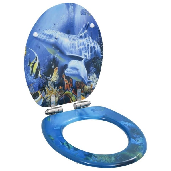 Wc Toilet Seat With Soft Close Lid Mdf Dolphins Design Oatktb Carousel 1