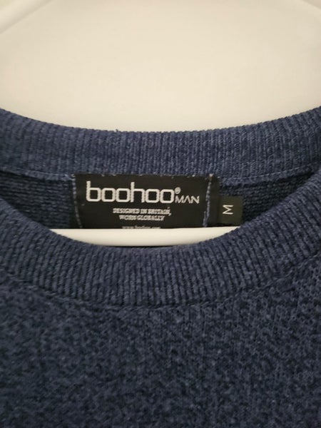 $1res Boohoo Mens Navy Sweater Carousel 2