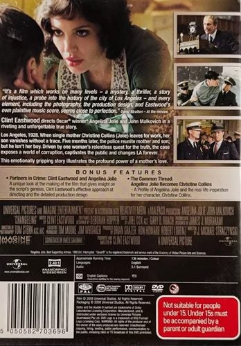 Changeling - John Malkovich, Angelina jolie DVD Region 4 Carousel 2