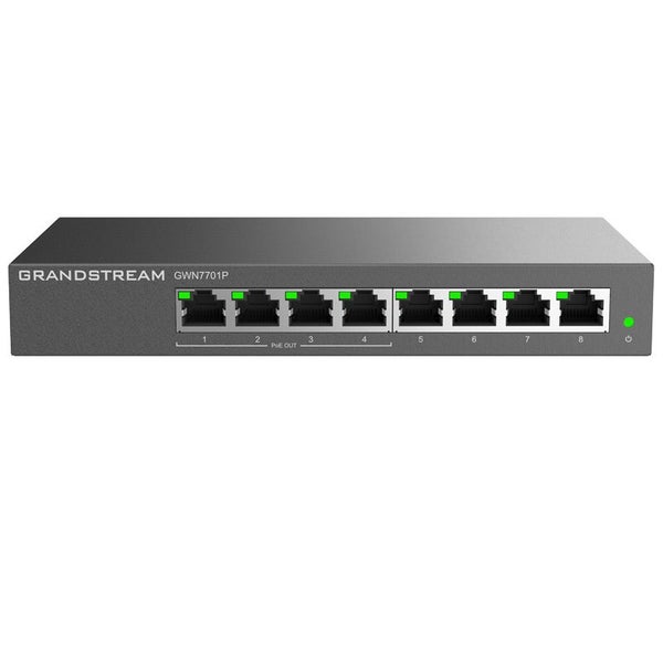 Grandstream GWN7701P 8 Port Gigabit Unmanaged Ethernet Switch with 4 Ports PoE Carousel 1