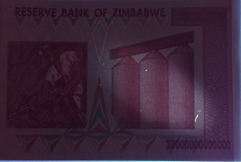 Zimbabwe 20 trillion dollar banknote (2008) Carousel 7