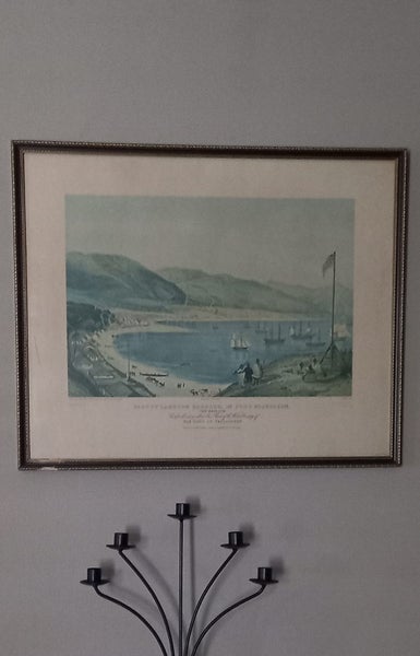 Rare Print - 1841 Lambton Harbour, in Port Nicholson, The Town of Wellington Carousel 2