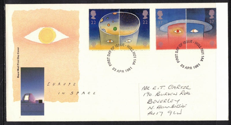 (g) Great Britain 1991 Europe in Space FDC Carousel 1